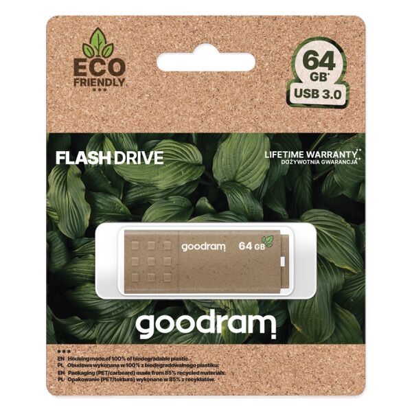 USB Flash GOODRAM Eco Friendly 64GB (UME3-0640EFR11) коричневый